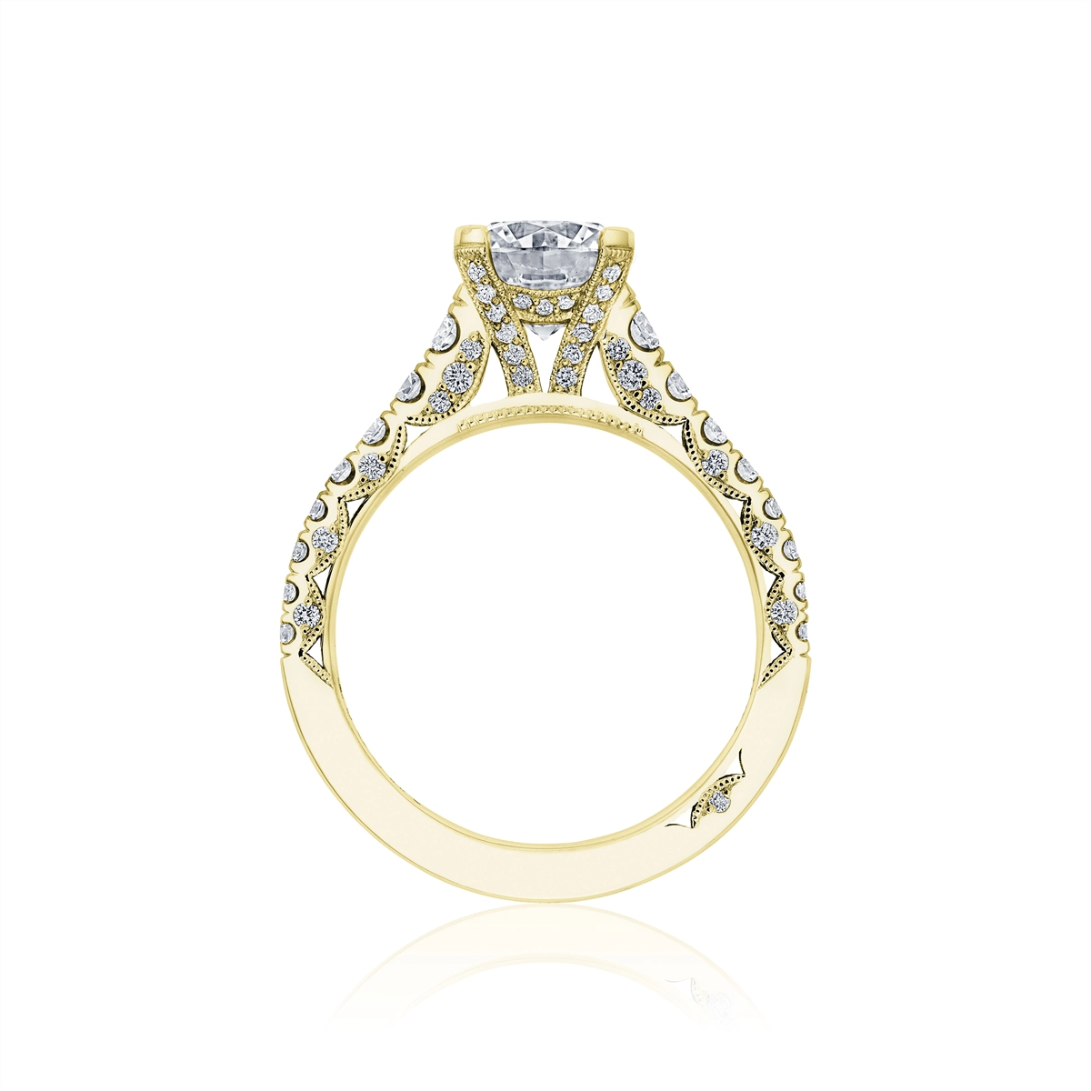 Tacori Engagement Rings in Yellow Gold containing Diamond HT 2579 RD 9 Y