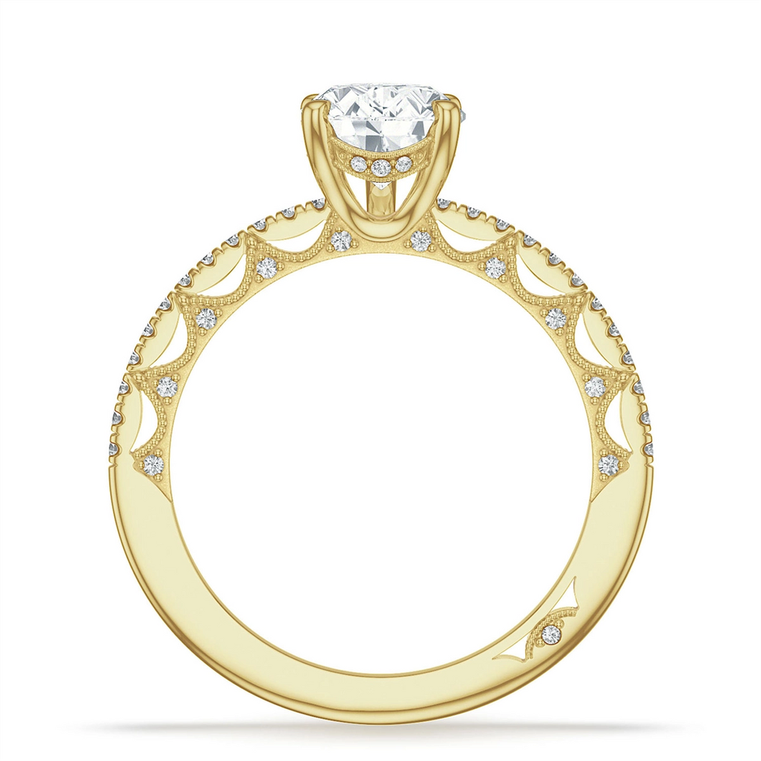 Tacori Engagement Rings in Yellow Gold containing Diamond 2720 2.2 PS 13X8 Y