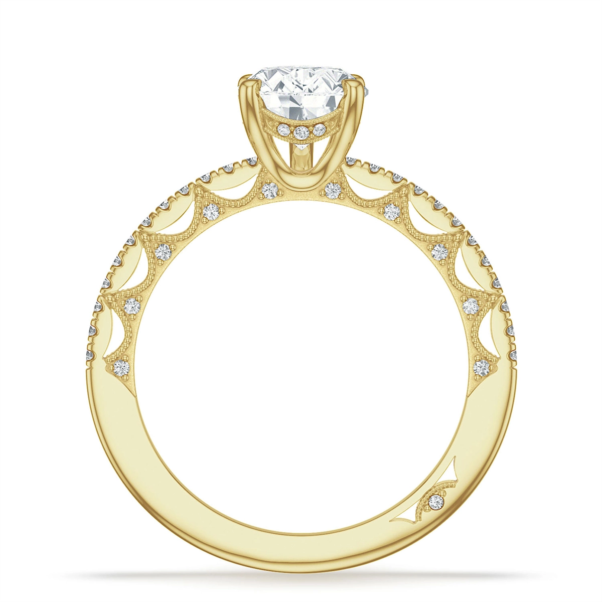 Tacori Engagement Rings in Yellow Gold containing Diamond 2720 2.2 PS 13X8 Y