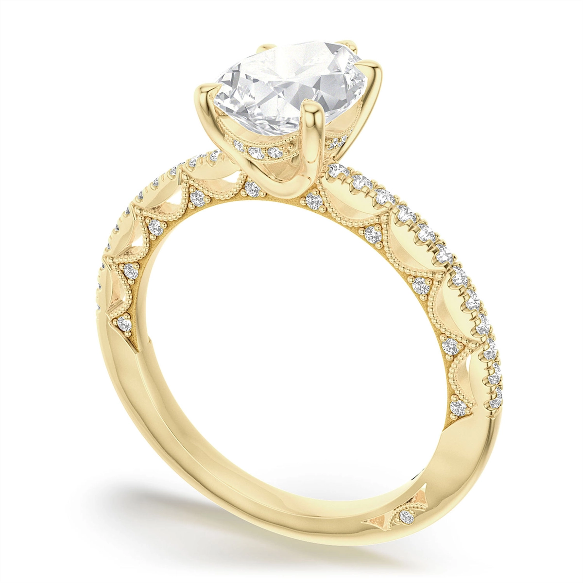 Tacori Engagement Rings in Yellow Gold containing Diamond 2720 2.2 PS 13X8 Y