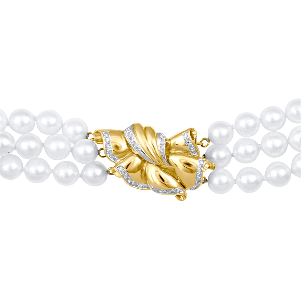 Necklaces Necklaces in Yellow Gold containing Multi-gemstone, Diamond, Pearl 452763