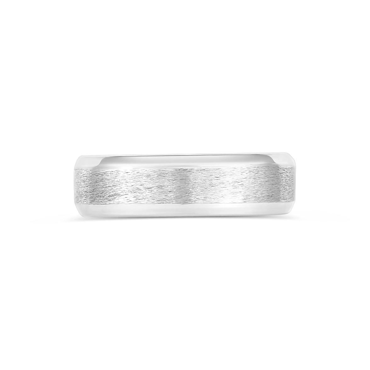 Mens Bands Engagement in White Gold 453009