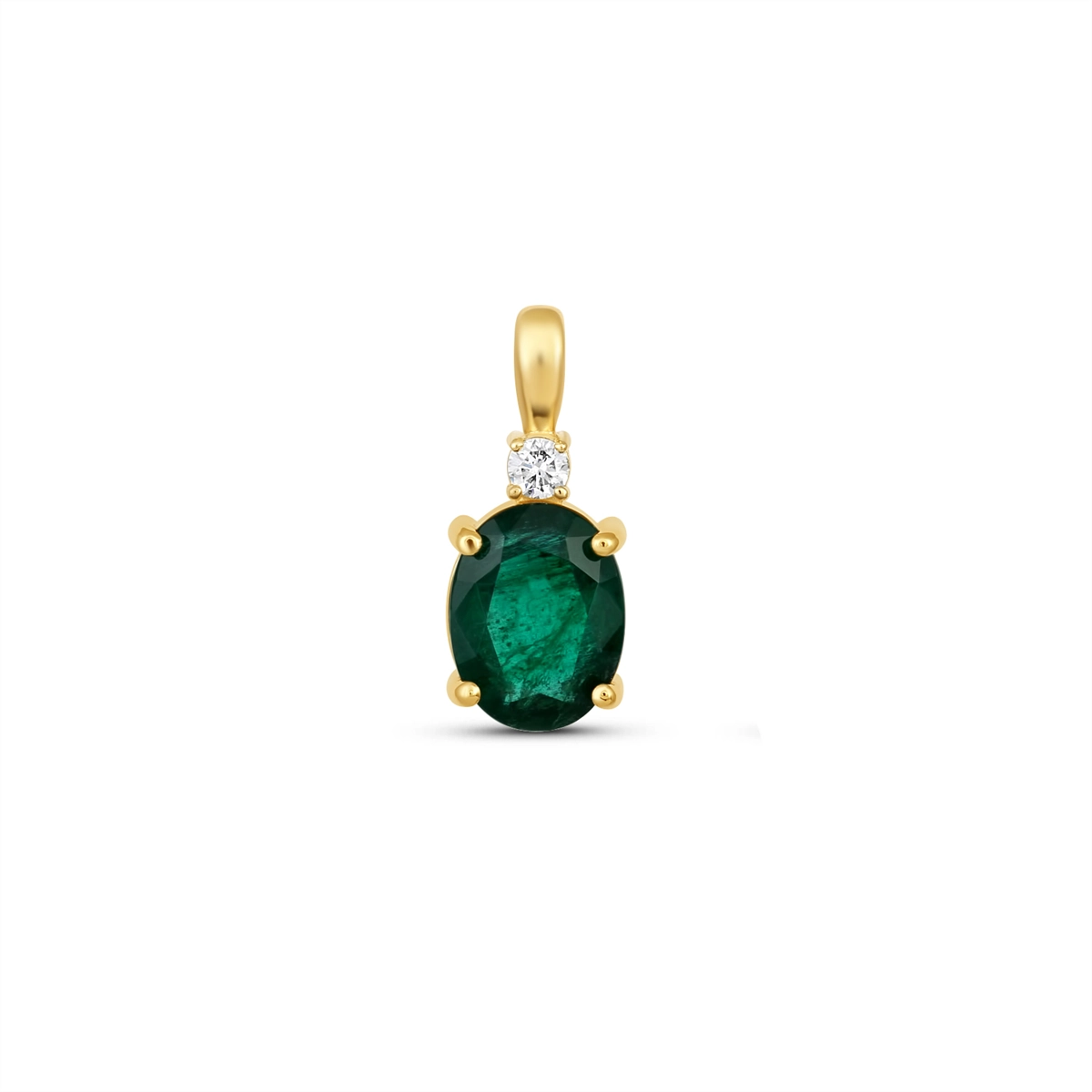 Pendants Pendants in Yellow Gold containing Diamond, Emerald 453028