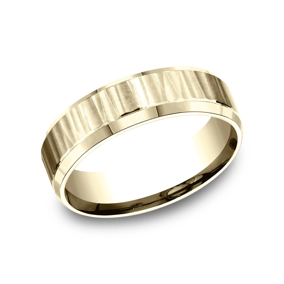 Mens Bands Engagement in Yellow Gold 453155