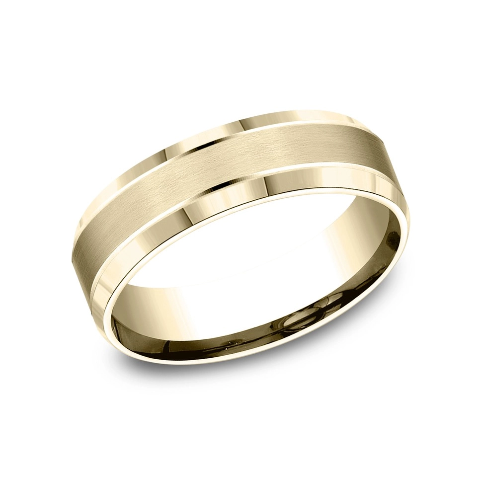 Mens Bands Engagement in Yellow Gold 453157