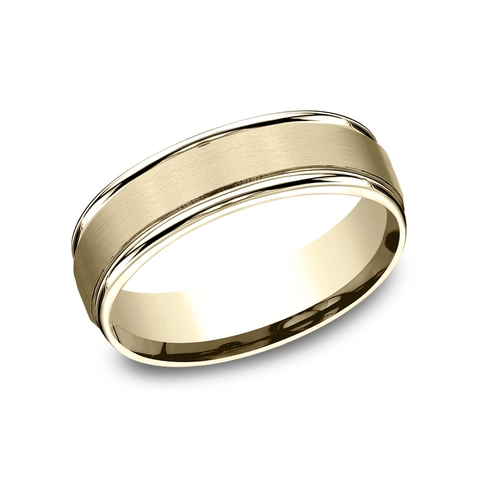 Mens Bands Engagement in Yellow Gold 453158