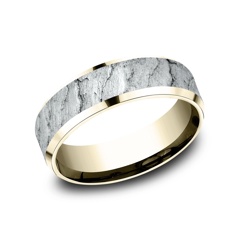 Mens Bands Engagement in Mixed Metals 453159