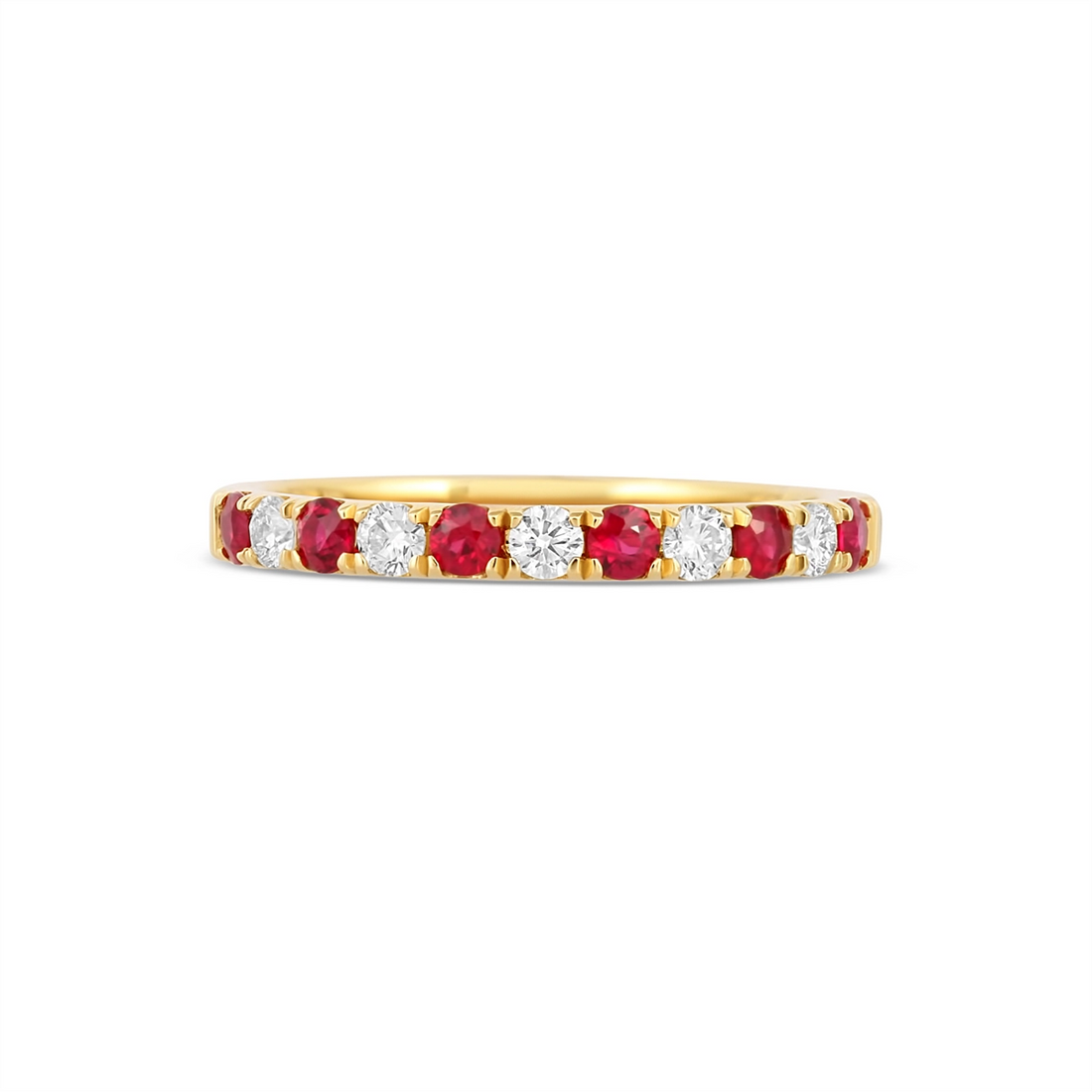 Wedding Bands Rings in Yellow Gold containing Multi-gemstone, Diamond, Ruby 453231