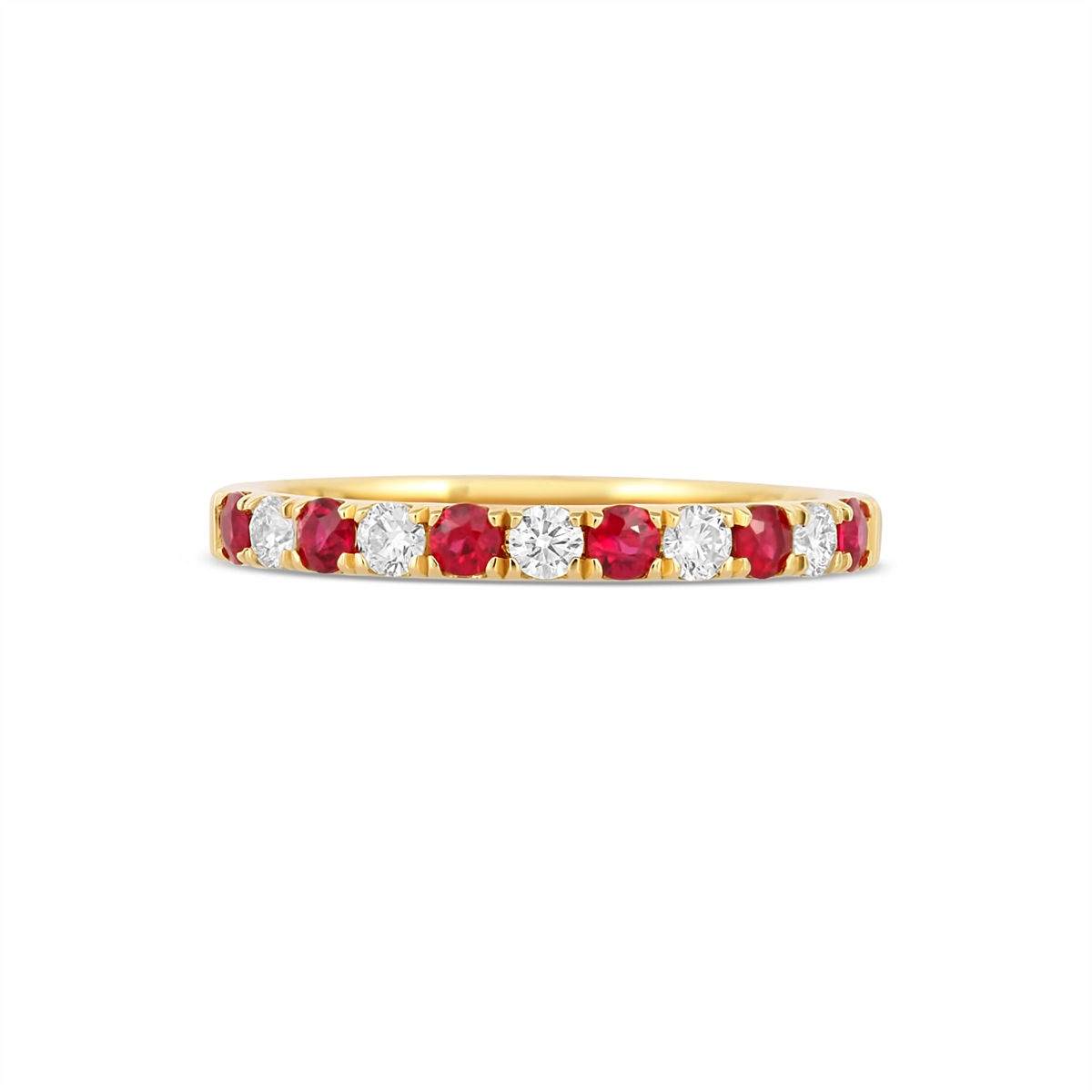 Wedding Bands Rings in Yellow Gold containing Multi-gemstone, Diamond, Ruby 453231