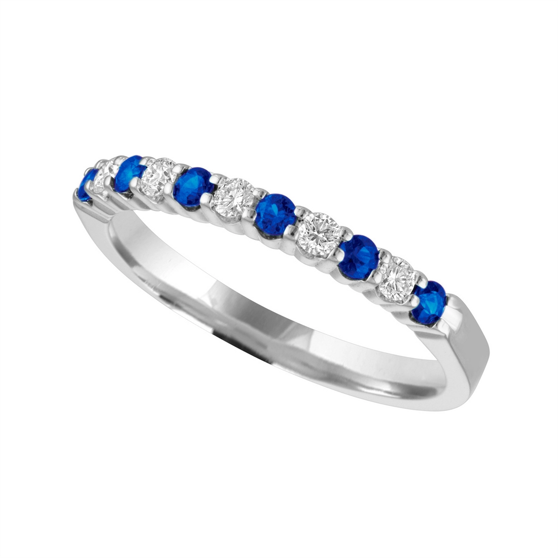 Wedding Bands Rings in White Gold containing Multi-gemstone, Diamond, Sapphire 453236