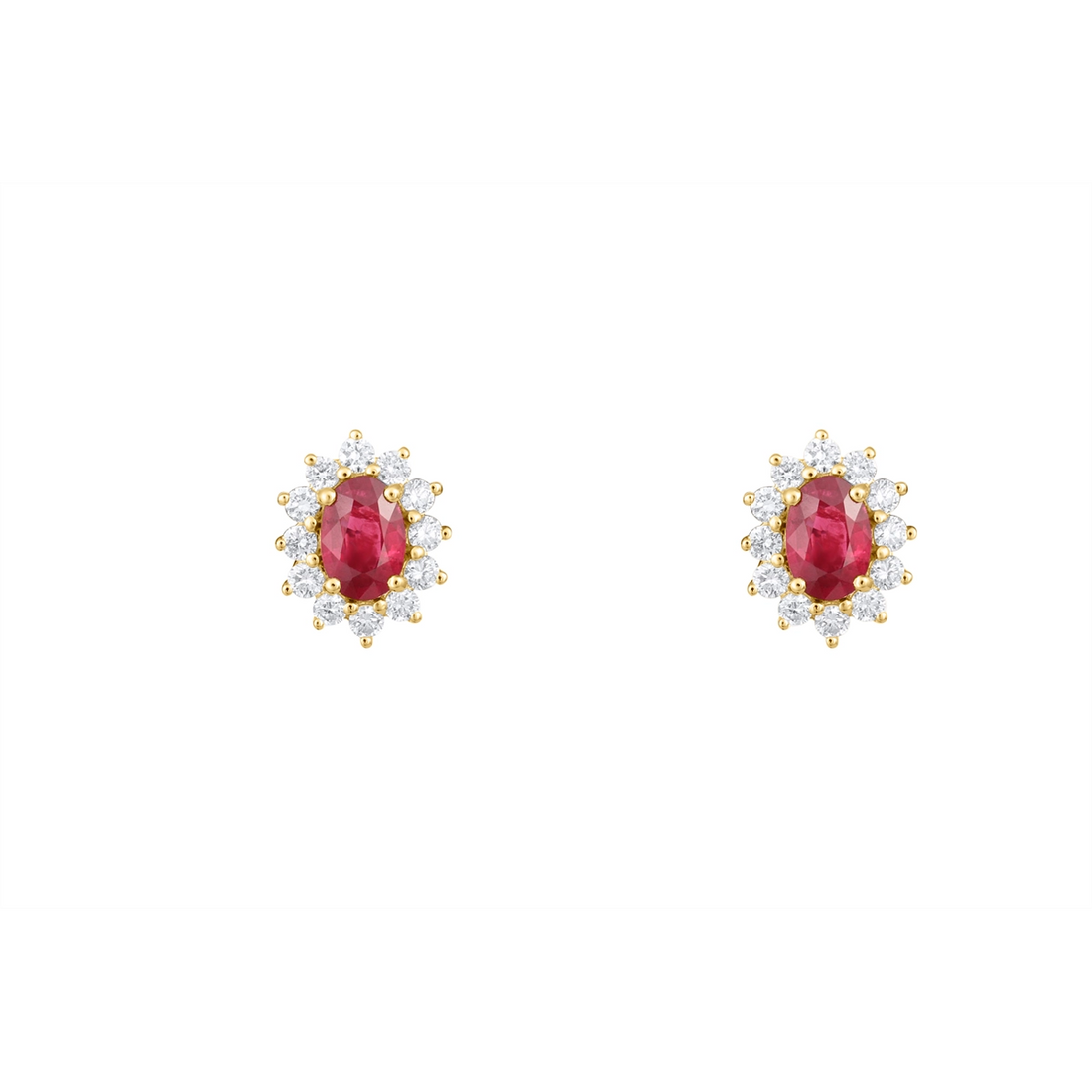Earrings Earrings in Yellow Gold containing Multi-gemstone, Diamond, Ruby 453249