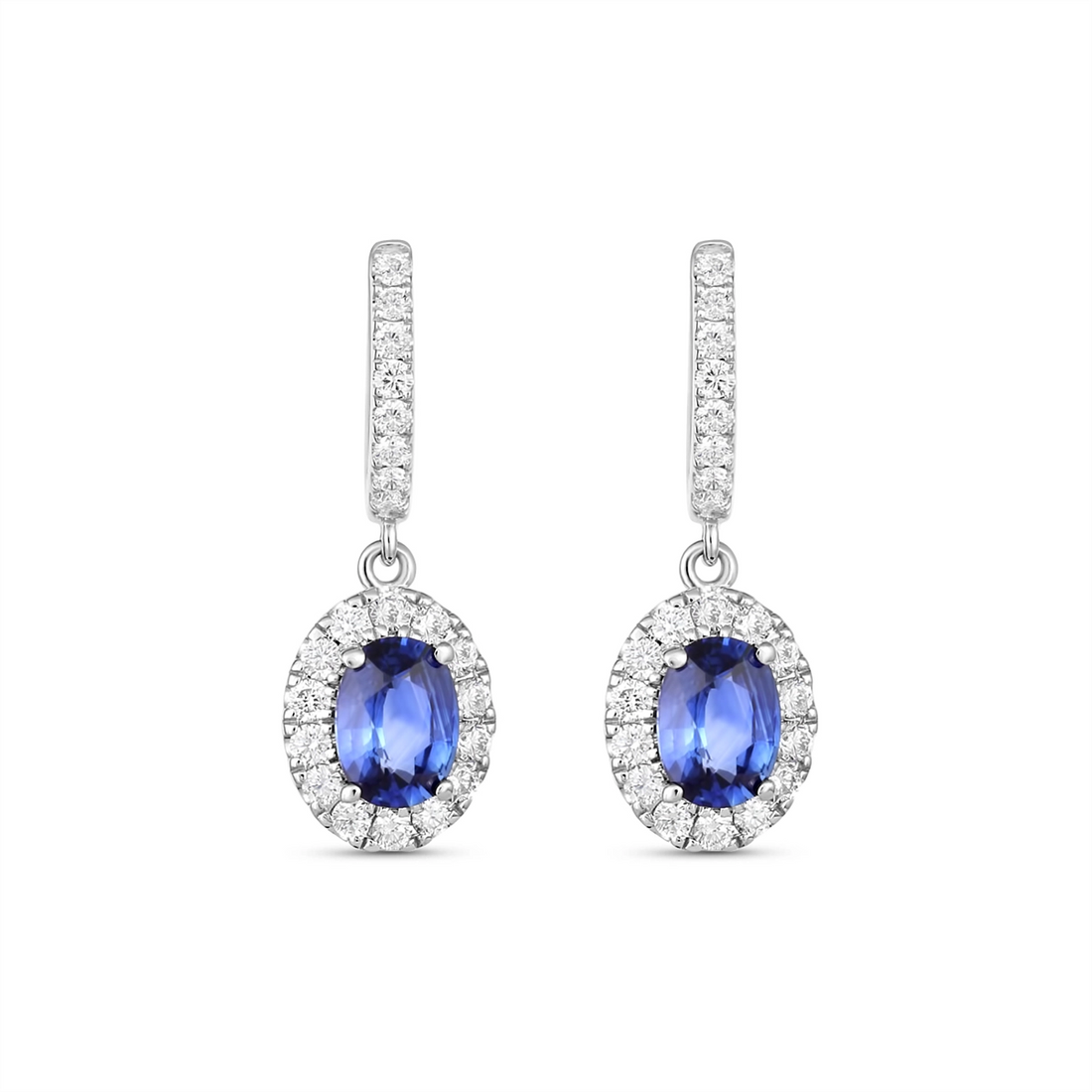 Earrings Earrings in White Gold containing Multi-gemstone, Diamond, Sapphire 453251