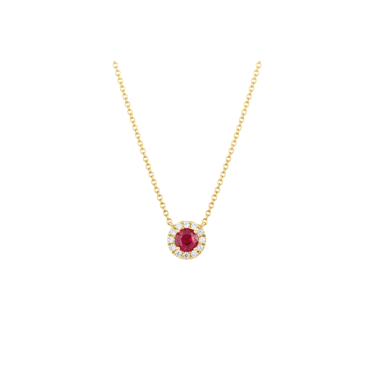 Necklaces Necklaces in Yellow Gold containing Multi-gemstone, Diamond, Ruby 453253