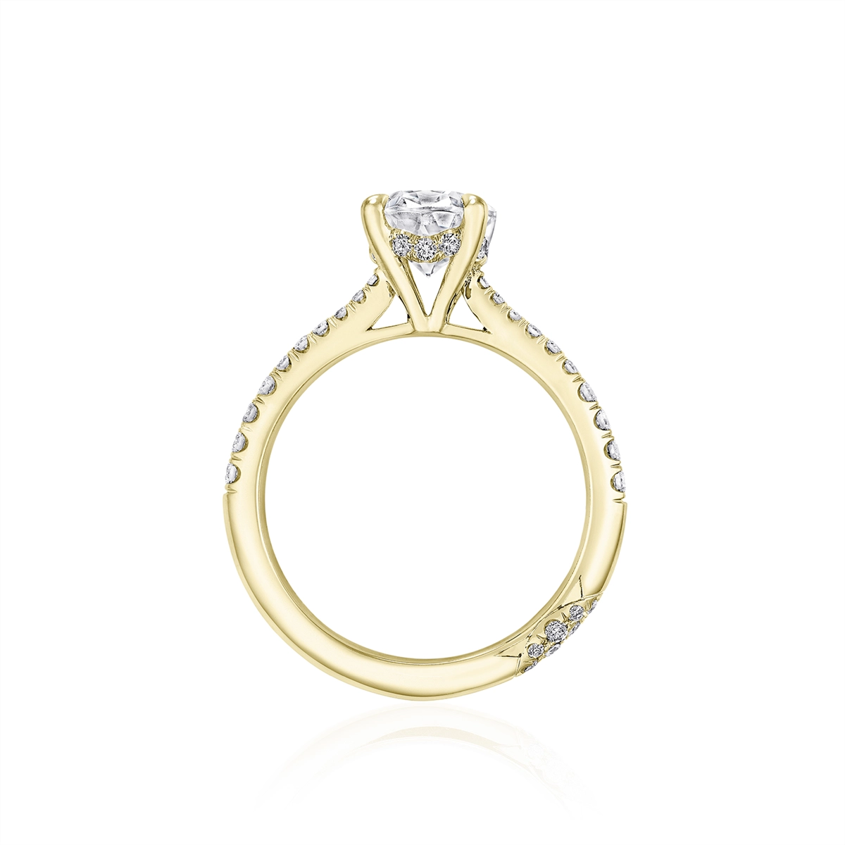 Tacori Engagement Rings in Yellow Gold containing Diamond HT 2672 OV 13X9.5 Y