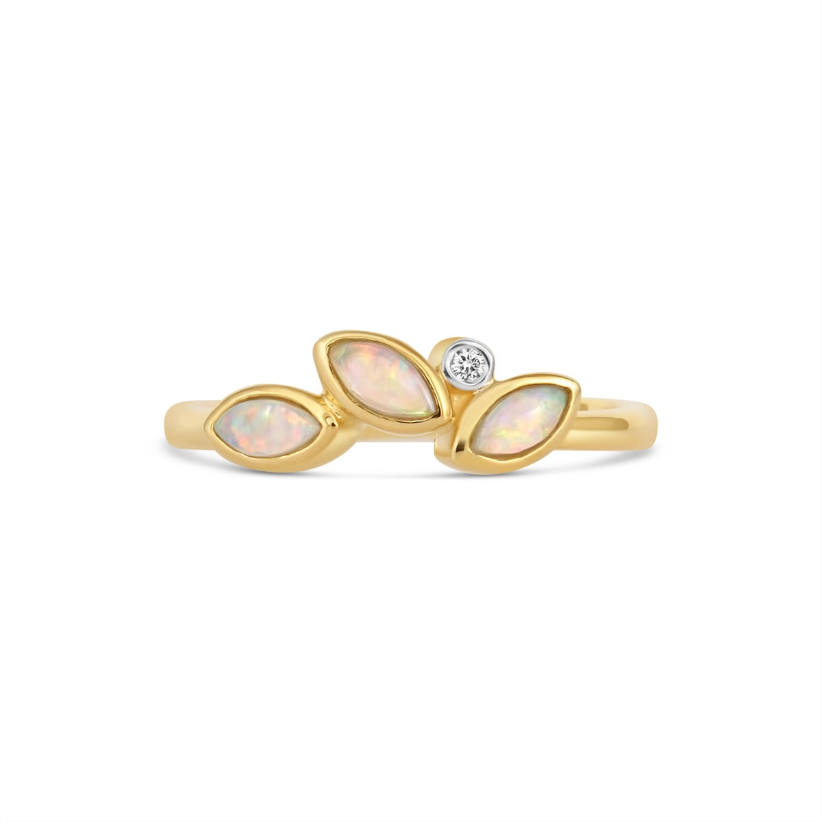 Rings Wedding Rings in Yellow Gold containing Opal, Multi-gemstone, Diamond 453633