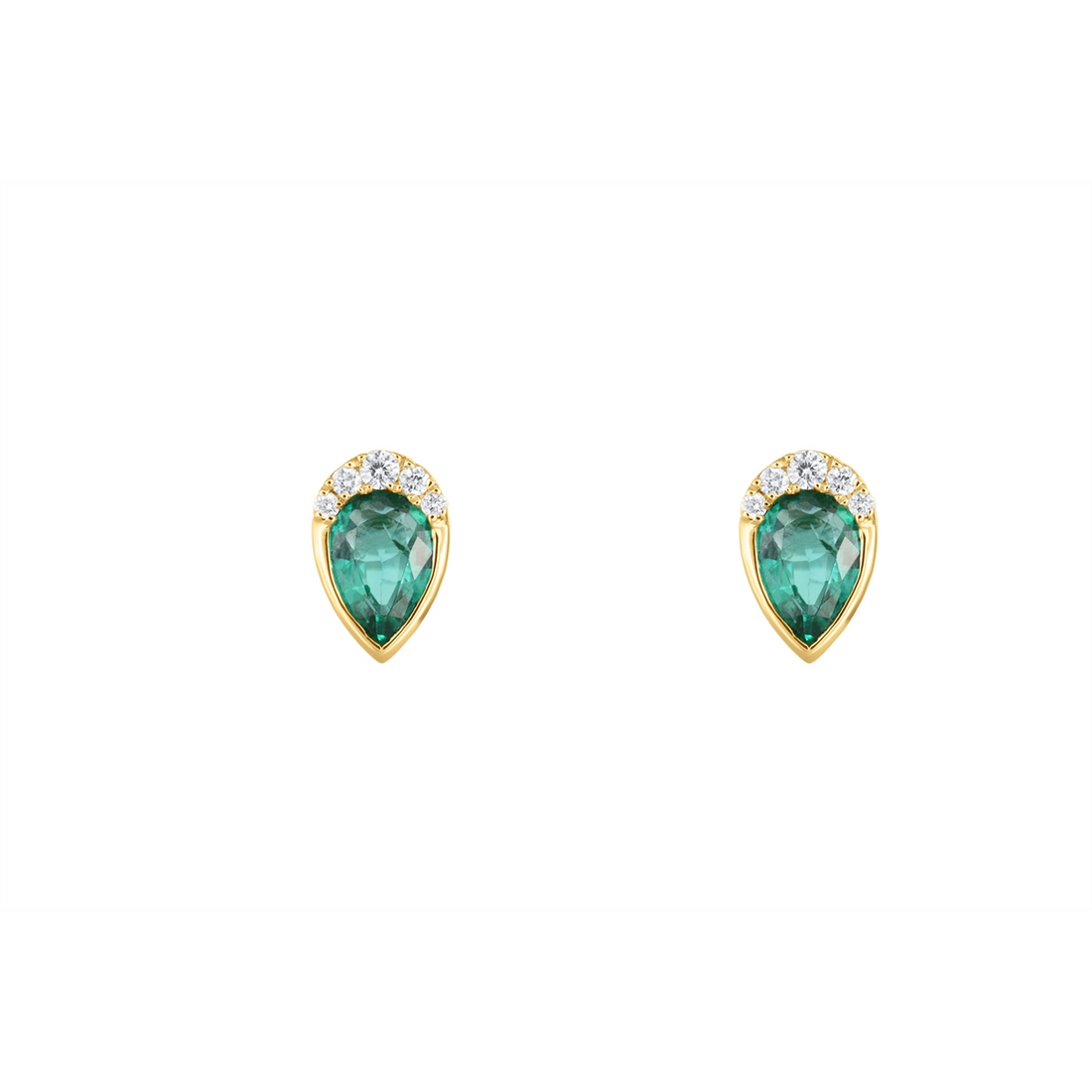 Fana Earrings in Yellow Gold containing Multi-gemstone, Diamond, Emerald ER1912E/YG