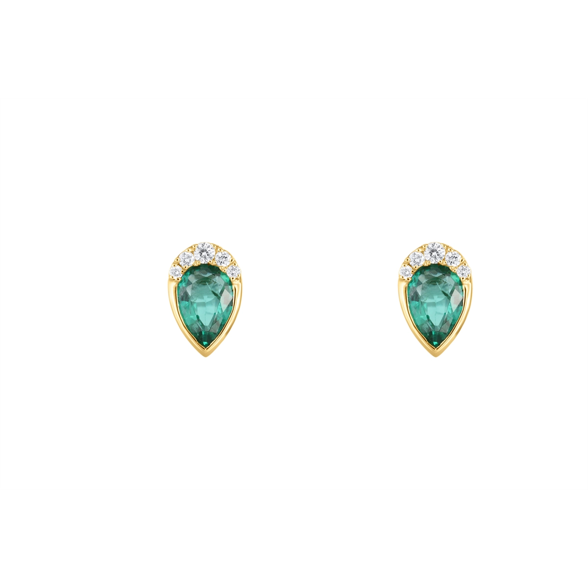 Fana Earrings in Yellow Gold containing Multi-gemstone, Diamond, Emerald 453644