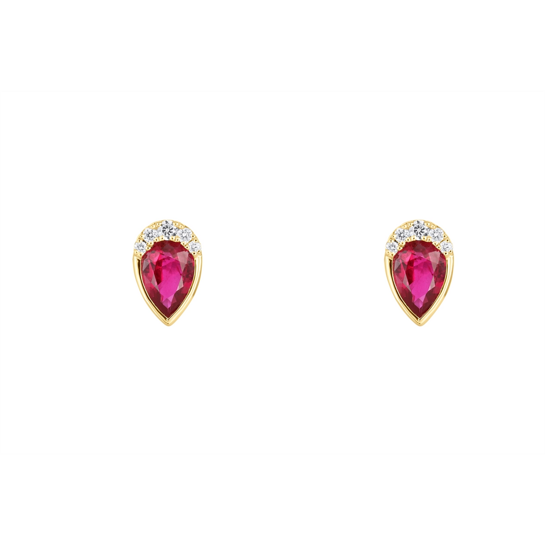 Fana Earrings in Yellow Gold containing Multi-gemstone, Diamond, Ruby 453645