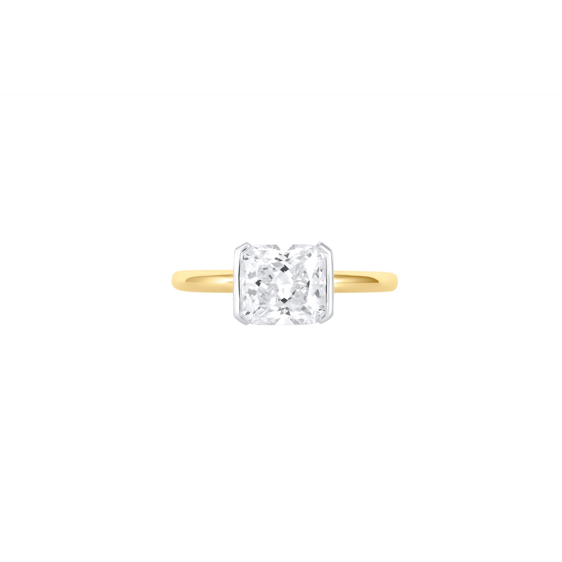 Fana Engagement Rings in Mixed Metals containing Diamond S4354-2_0CT-RAD-14KYW
