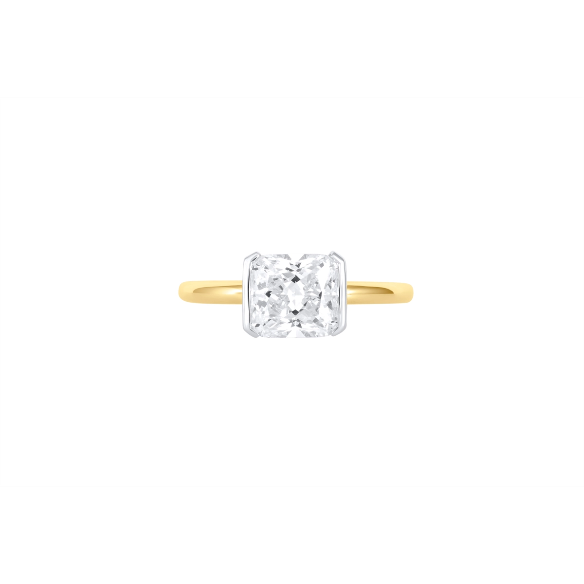 Fana Engagement Rings in Mixed Metals containing Diamond S4354-2_0CT-RAD-14KYW