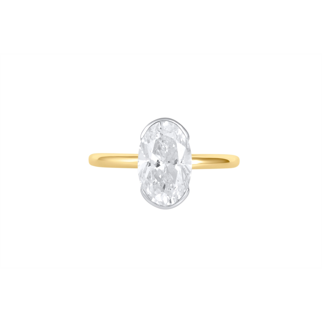 Fana Engagement Rings in Mixed Metals containing Diamond S4361/YG/WG-2.5CT-OV
