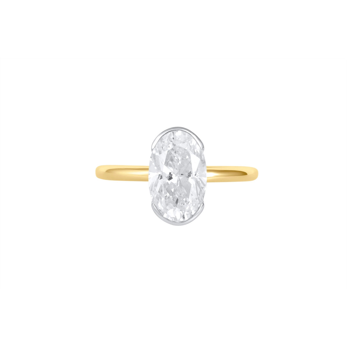 Fana Engagement Rings in Mixed Metals containing Diamond S4361/YG/WG-2.5CT-OV
