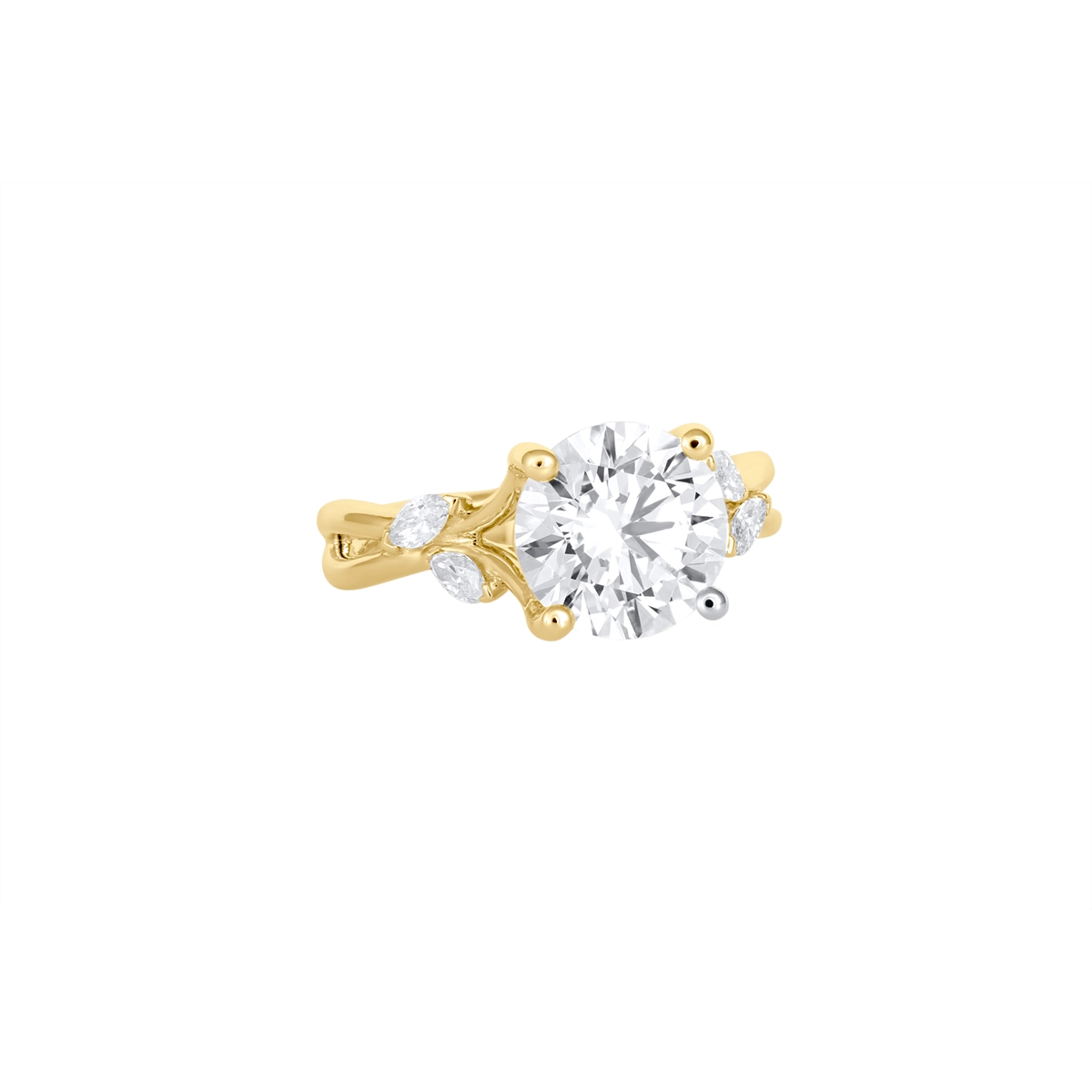 Fana Engagement Rings in Yellow Gold containing Diamond S4409/YG-3.0CT-RD
