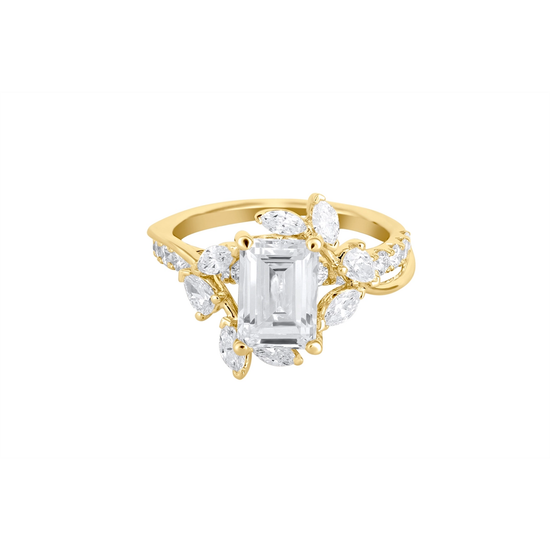 Fana Engagement Rings in Yellow Gold containing Diamond S4410-14KYG-6H-EM-2CT