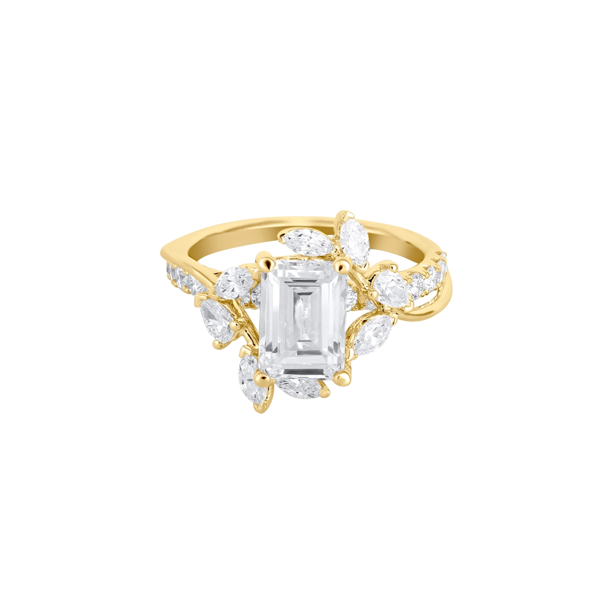 Fana Engagement Rings in Yellow Gold containing Diamond S4410-14KYG-6H-EM-2CT