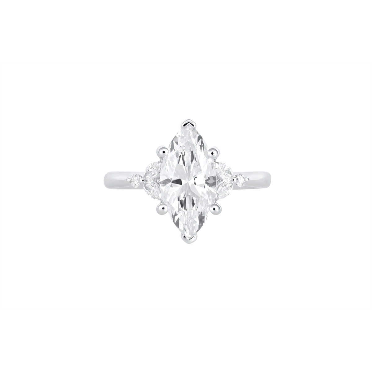 Fana Engagement Rings in White Gold containing Diamond S4417-2_0CT-MQ-14KW