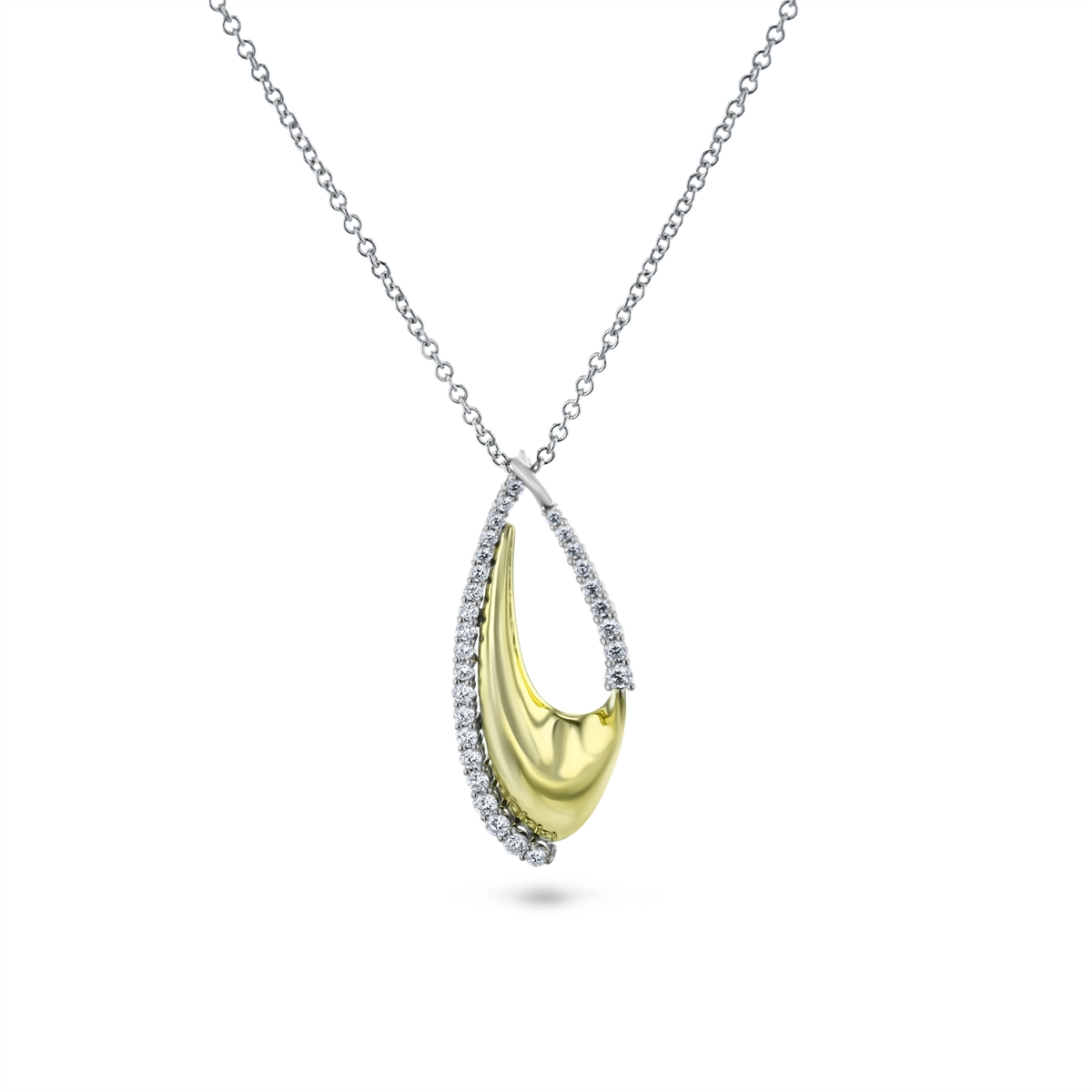 Simon G Necklaces in Mixed Metals containing Diamond LP5045-WY