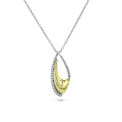 Simon G Necklaces in Mixed Metals containing Diamond LP5045-WY