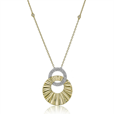 Simon G Necklaces in Mixed Metals containing Diamond LP5133-WY