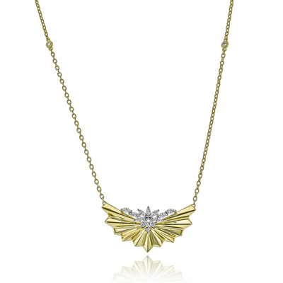 Simon G Necklaces in Mixed Metals containing Diamond LP5136-WY