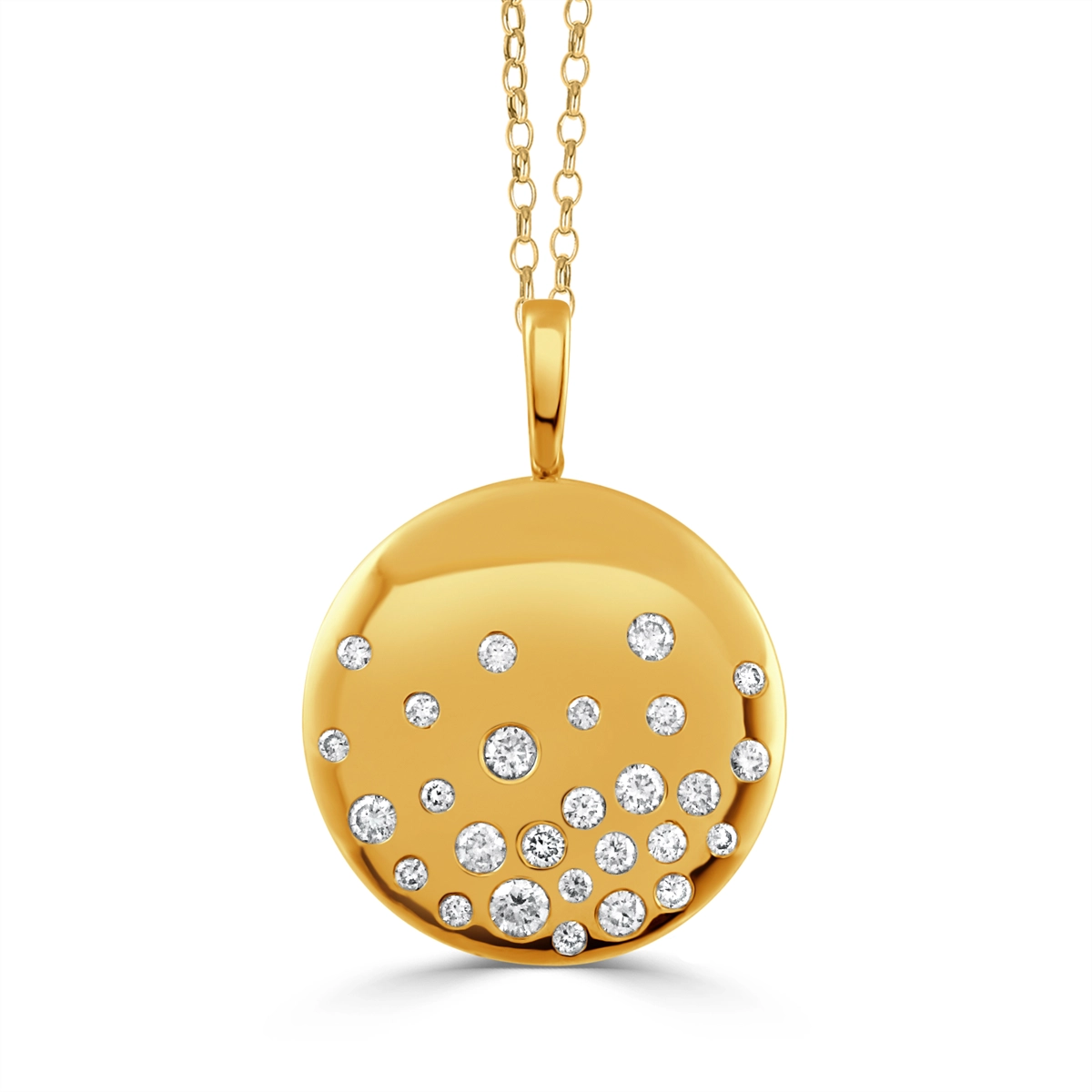 Doves Pendants in Yellow Gold containing Diamond P12086