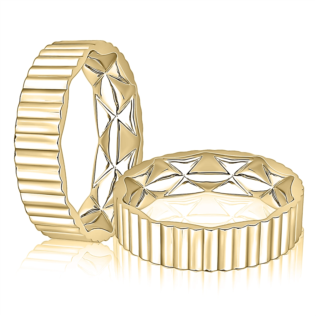A. Jaffe Wedding Rings in Yellow Gold WRC3703Q/PL