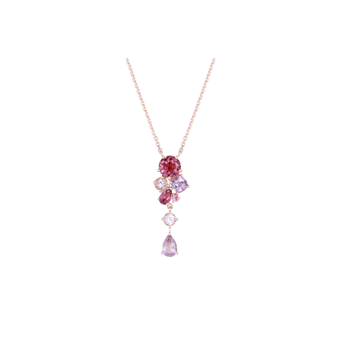 Le Vian Necklaces in Rose Gold containing Amethyst, Other, Multi-gemstone TTCU5N