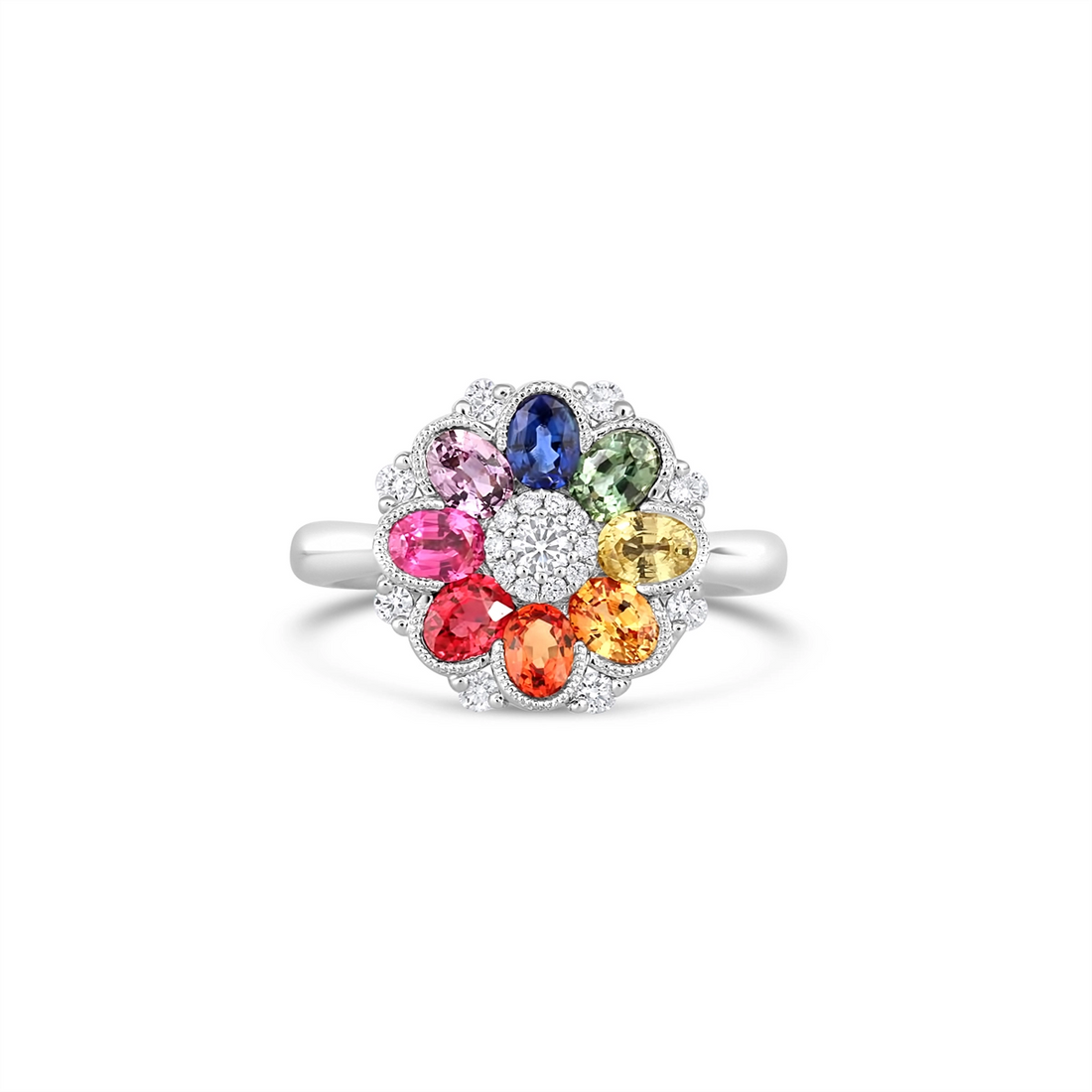 Rings Rings in White Gold containing Other, Multi-gemstone, Diamond, Sapphire 453997
