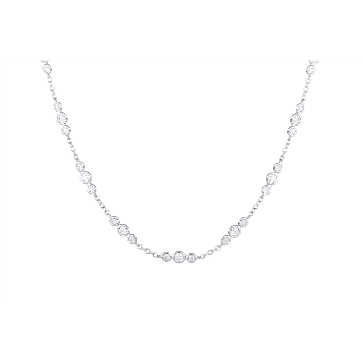 Necklaces Necklaces in White Gold containing Diamond 454096