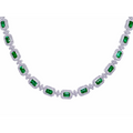 Necklaces Necklaces in White Gold containing Multi-gemstone, Diamond, Emerald 454125