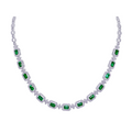 Necklaces Necklaces in White Gold containing Multi-gemstone, Diamond, Emerald 454125