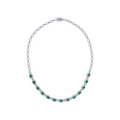 Necklaces Necklaces in White Gold containing Multi-gemstone, Diamond, Emerald 454125