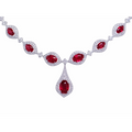 Necklaces Necklaces in White Gold containing Multi-gemstone, Diamond, Ruby 454126