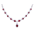 Necklaces Necklaces in White Gold containing Multi-gemstone, Diamond, Ruby 454126