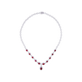 Necklaces Necklaces in White Gold containing Multi-gemstone, Diamond, Ruby 454126