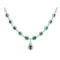 Necklaces Necklaces in White Gold containing Multi-gemstone, Diamond, Emerald 454128