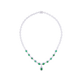 Necklaces Necklaces in White Gold containing Multi-gemstone, Diamond, Emerald 454128
