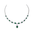 Necklaces Necklaces in White Gold containing Multi-gemstone, Diamond, Emerald 454128