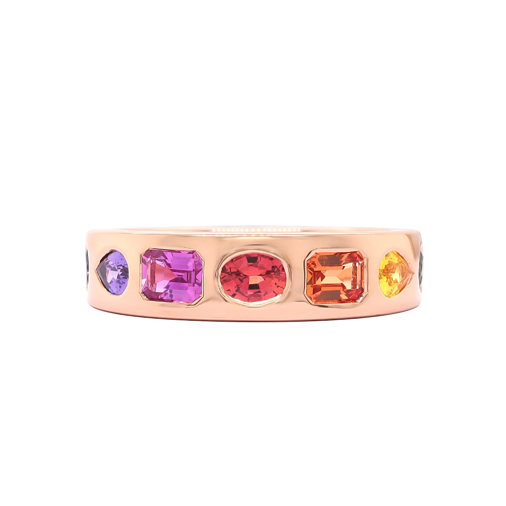 Rings Rings in Rose Gold containing Other, Multi-gemstone, Sapphire 454132