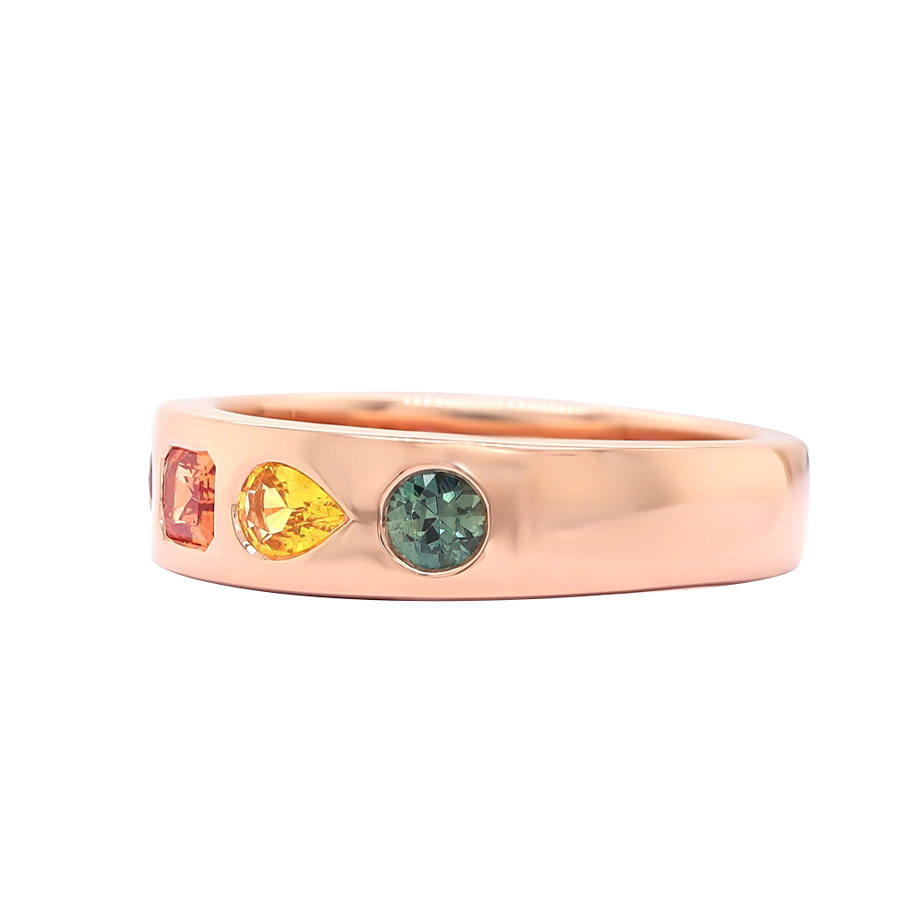 Rings Rings in Rose Gold containing Other, Multi-gemstone, Sapphire 454132